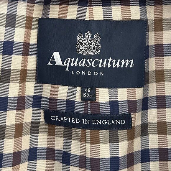 Aquascutum Navy Trench coat Size 48 - Picture 9 of 11